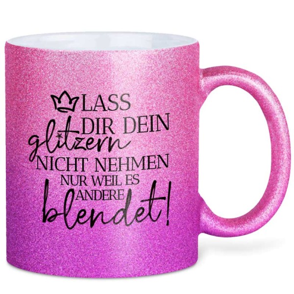 GLITZERTASSE Lass dir dein glitzern... Pink-Rose