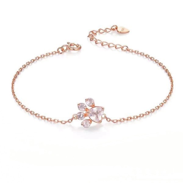 Armband Tierpfote Rosegold