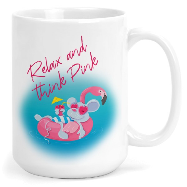 TASSE Flamingo Relax and think Pink