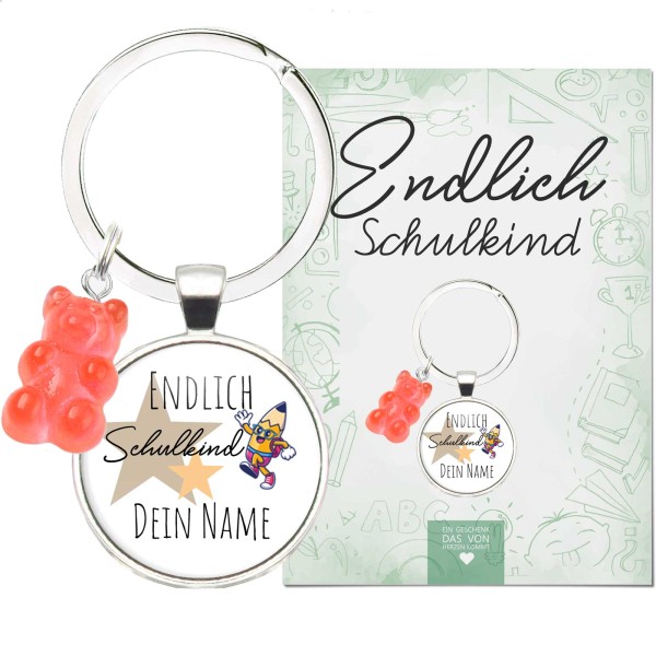 Geschenkkarte Endlich Schulkind mit Personalisierung