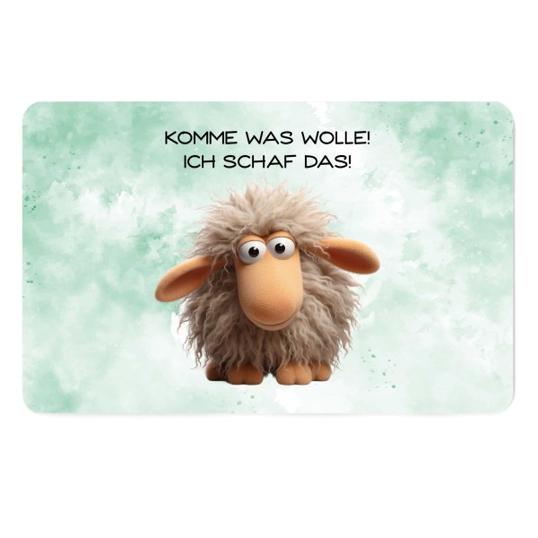 Frühstücksbrettchen Komme was Wolle