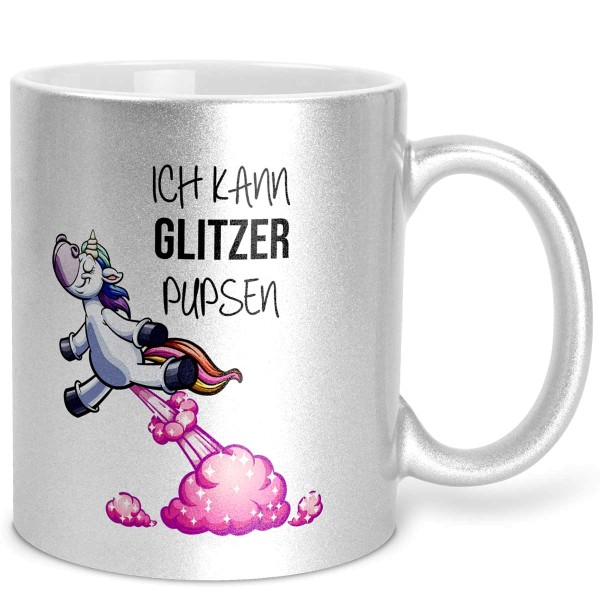 GLITZERTASSE Ich kann Glitzer pupsen